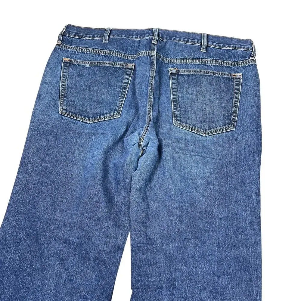 Old Navy Straight Leg Denim Jeans FLAW Dark Wash Mens Size 42x32
